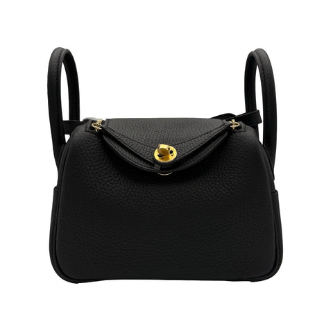 【未使用】Hermes エルメス MINI LINDY ミニリンディ ショルダーバッグ W刻(2024年) ブラック トリヨン 未使用 BLACK CLEMENCE NEW バッグ