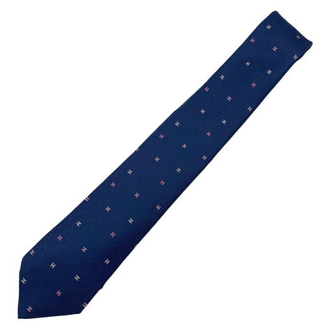 【新品未使用】 Hermes エルメス シルクタイ《スプレッドH》H339418T 04 ネクタイ マリン/ローズ・フォンセ/ローズ・クレール 絹100% 新品 7