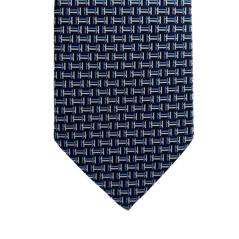 【新品未使用】Hermes エルメス シルクタイ《カンテ》 H336290T 03 ネクタイ マリン/シエル/白 絹100% 新品 ②