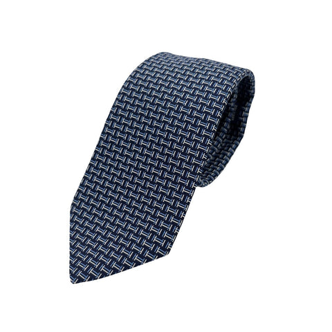 【新品未使用】Hermes エルメス シルクタイ《カンテ》 H336290T 03 ネクタイ マリン/シエル/白 絹100% 新品 ②