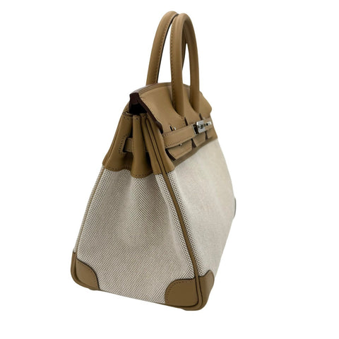 【中古】Hermes エルメス BIRKIN25 バーキン25 ハンドバッグ U刻(2022年) ビスキュイ/ベージュ スイフト/トワルアッシュ 中古 CHAI SWIFT/TOILE H USED バッグ