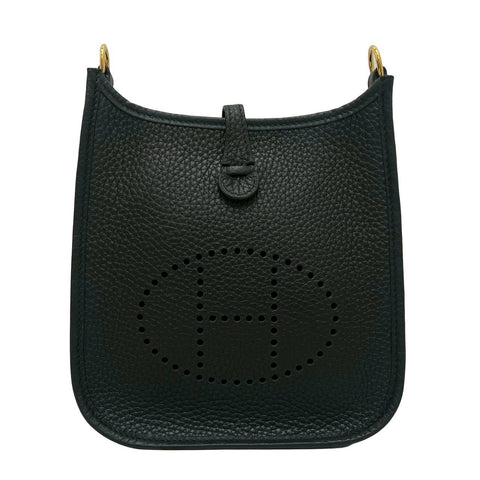 Brand new, unused Hermes EVELYNE TPM shoulder bag with a double stamp (2024) in black taurillon. Brand new, unused.
