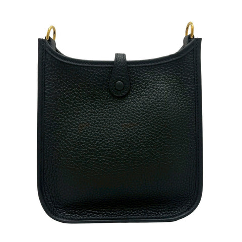 Brand new, unused Hermes EVELYNE TPM shoulder bag with a double stamp (2024) in black taurillon. Brand new, unused.
