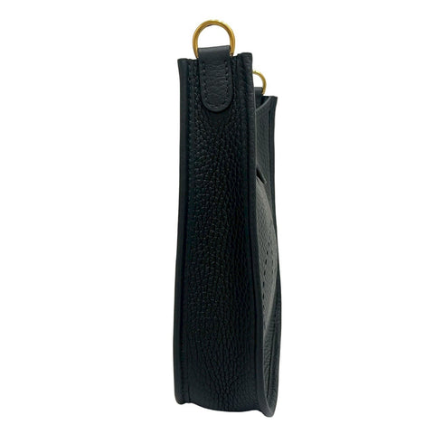Brand new, unused Hermes EVELYNE TPM shoulder bag with a double stamp (2024) in black taurillon. Brand new, unused.