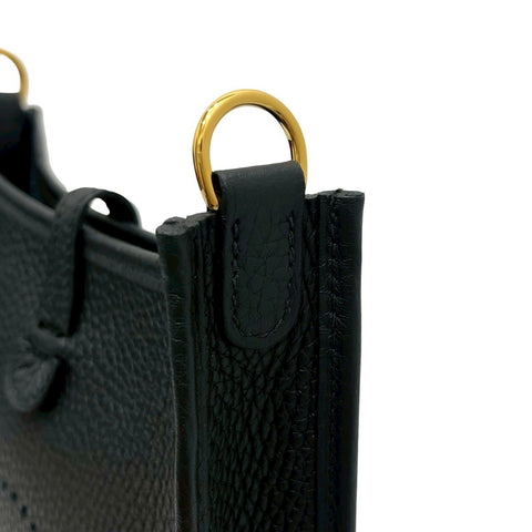 Brand new, unused Hermes EVELYNE TPM shoulder bag with a double stamp (2024) in black taurillon. Brand new, unused.