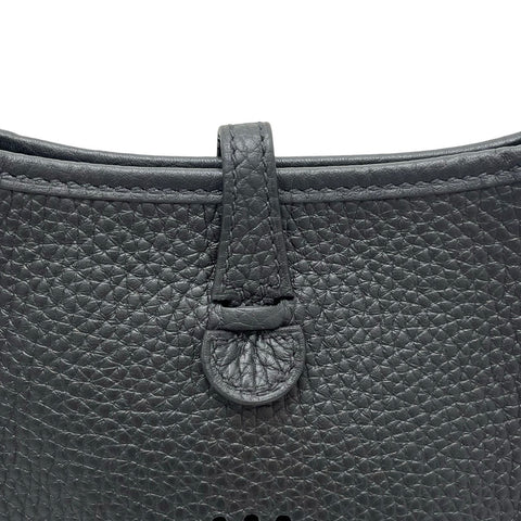Brand new, unused Hermes EVELYNE TPM shoulder bag with a double stamp (2024) in black taurillon. Brand new, unused.