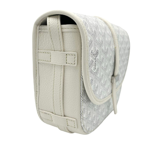 【中古】 GOYARD ゴヤール Belvedere Bag PM ベルヴェデーレPM ショルダーバッグ ホワイト キャンバス/トリヨンレザー 中古 WHITE CANVAS/LEATHER USED バッグ
