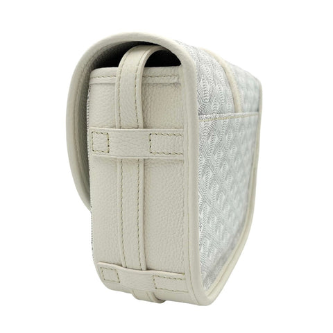 【中古】 GOYARD ゴヤール Belvedere Bag PM ベルヴェデーレPM ショルダーバッグ ホワイト キャンバス/トリヨンレザー 中古 WHITE CANVAS/LEATHER USED バッグ