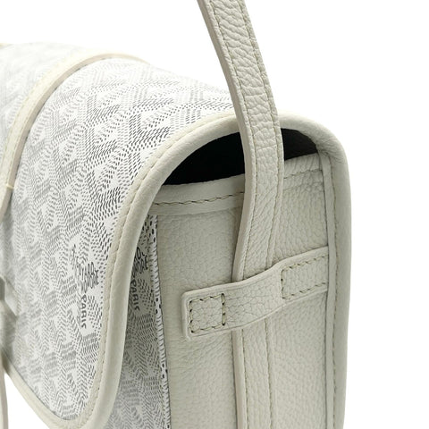 【中古】 GOYARD ゴヤール Belvedere Bag PM ベルヴェデーレPM ショルダーバッグ ホワイト キャンバス/トリヨンレザー 中古 WHITE CANVAS/LEATHER USED バッグ