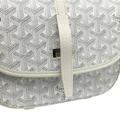 【中古】 GOYARD ゴヤール Belvedere Bag PM ベルヴェデーレPM ショルダーバッグ ホワイト キャンバス/トリヨンレザー 中古 WHITE CANVAS/LEATHER USED バッグ