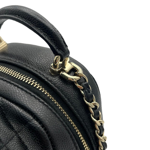【中古】 CHANEL シャネル BACKPACK バックパック ランダム番(2021年~) ブラック キャビアスキン 中古 USED バッグ