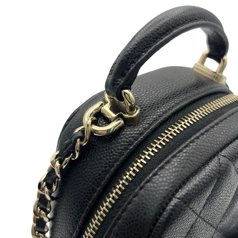 【中古】 CHANEL シャネル BACKPACK バックパック ランダム番(2021年~) ブラック キャビアスキン 中古 USED バッグ