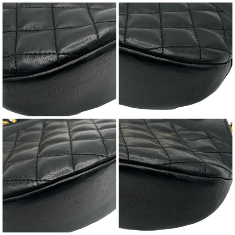 【中古】 CHANEL シャネル VINTAGE CHAINSHOULDERBAG ヴィンテージショルダーバッグ マトラッセ 2WAY 1番台(1990年) ブラック ラムスキン 中古 USED