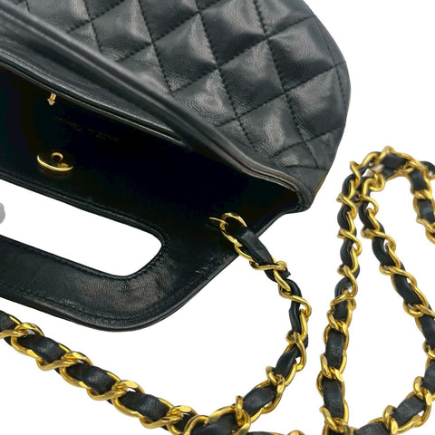 【中古】 CHANEL シャネル VINTAGE CHAINSHOULDERBAG ヴィンテージショルダーバッグ マトラッセ 2WAY 1番台(1990年) ブラック ラムスキン 中古 USED