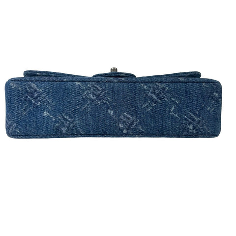 【中古】 CHANEL シャネル WFLAP SHOULDERBAG Wフラップ ショルダーバッグ 28番台(2019年) ブルー DENIM 中古 ダブルフラップ バッグ