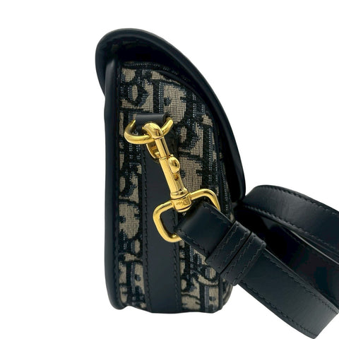 【中古】 Christian Dior クリスチャン ディオール BOBBY MEDIUM ボビー ショルダーバッグ 2020年 ネイビー キャンバス/レザー 中古 USED バッグ