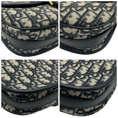 【中古】 Christian Dior クリスチャン ディオール BOBBY MEDIUM ボビー ショルダーバッグ 2020年 ネイビー キャンバス/レザー 中古 USED バッグ