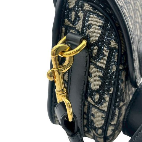 【中古】 Christian Dior クリスチャン ディオール BOBBY MEDIUM ボビー ショルダーバッグ 2020年 ネイビー キャンバス/レザー 中古 USED バッグ