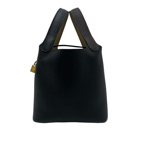 【新品未使用】 Hermes エルメス PICOTIN ROCK PM ピコタンロックPM ハンドバッグ W刻 (2024年) マカサー/ブラック/ベージュマルファ トリヨン 新品未使用 NEW バッグ