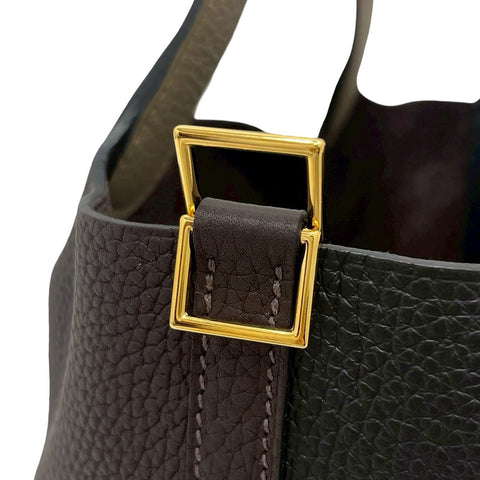 【新品未使用】 Hermes エルメス PICOTIN ROCK PM ピコタンロックPM ハンドバッグ W刻 (2024年) マカサー/ブラック/ベージュマルファ トリヨン 新品未使用 NEW バッグ