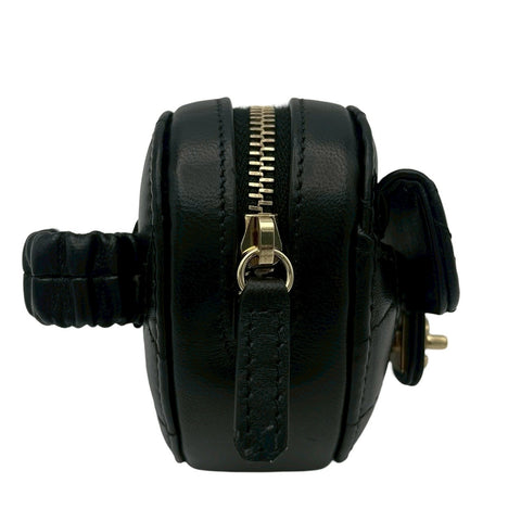 【中古】 CHANEL シャネル ARMCOINCASE アームコインケース ポーチ 31番台(2021年) ブラック ラムスキン 中古 USED