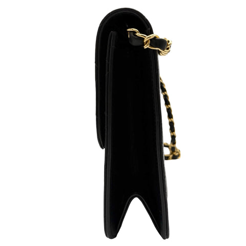 【中古】 CHANEL シャネル PUSHLOCKSHOULDERBAG プッシュロック ショルダーバッグ 5番台(1999‐2000年) ブラック ラムスキン 中古 USED バッグ