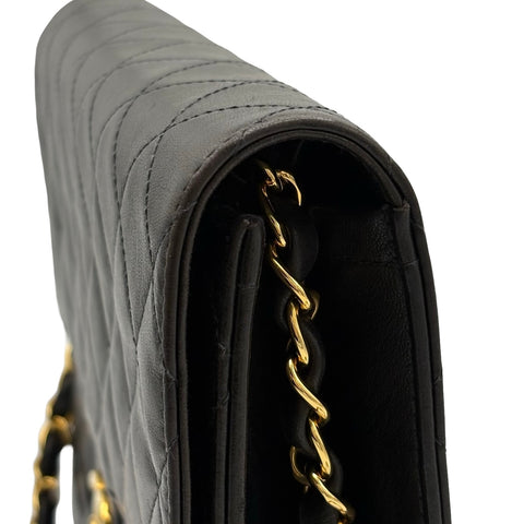 【中古】 CHANEL シャネル PUSHLOCKSHOULDERBAG プッシュロック ショルダーバッグ 5番台(1999‐2000年) ブラック ラムスキン 中古 USED バッグ