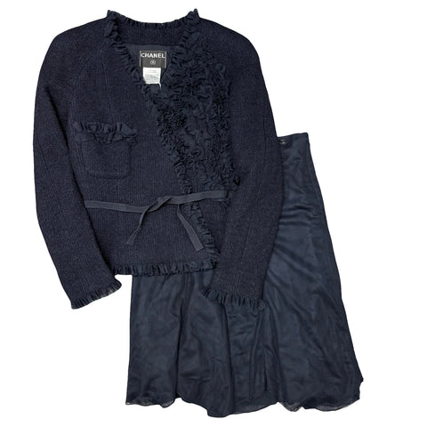 【中古】 CHANEL シャネル SET UP セットアップ ジャケット スカート 36 USED 中古 2002年 CLOTHES 洋服