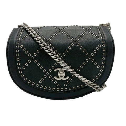 【中古】 CHANEL シャネル CHAINSHOULDERBAG チェーンショルショルダーバッグ ショルダーバッグ 25番台(2017-2018年) ブラック カーフスキン 中古 USED バッグ