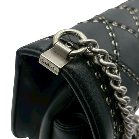 【中古】 CHANEL シャネル CHAINSHOULDERBAG チェーンショルショルダーバッグ ショルダーバッグ 25番台(2017-2018年) ブラック カーフスキン 中古 USED バッグ