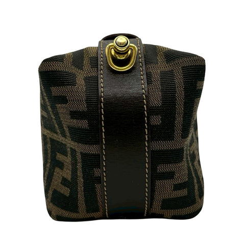 【中古】 FENDI フェンディ VANITY BAG バニティバッグ ズッカ柄 ポーチ ハンドバッグ ブラウン キャンバス 中古 USED バッグ