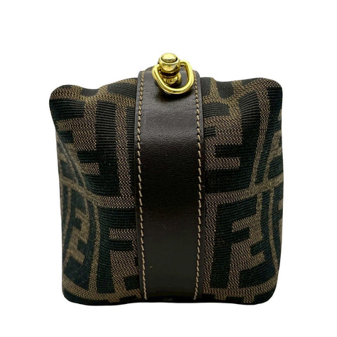 【中古】 FENDI フェンディ VANITY BAG バニティバッグ ズッカ柄 ポーチ ハンドバッグ ブラウン キャンバス 中古 USED バッグ