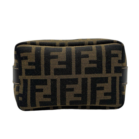 【中古】 FENDI フェンディ VANITY BAG バニティバッグ ズッカ柄 ポーチ ハンドバッグ ブラウン キャンバス 中古 USED バッグ