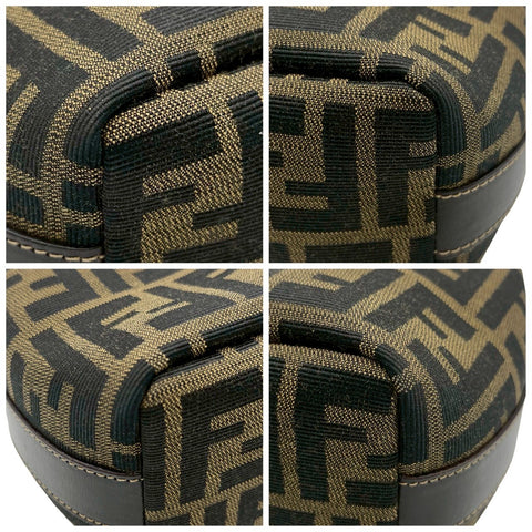 【中古】 FENDI フェンディ VANITY BAG バニティバッグ ズッカ柄 ポーチ ハンドバッグ ブラウン キャンバス 中古 USED バッグ
