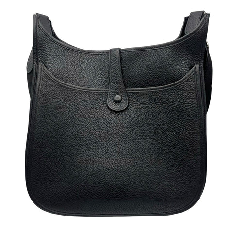 【中古】 Hermes エルメス EVELYNE 1GM エヴリン1 GM ショルダーバッグ ▢H(2004年) ブラック トリヨンクレマンス 中古 USED バッグ