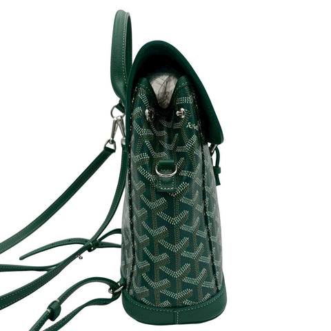 【美品】 GOYARD ゴヤール ALPIN MINI アルパンミニ バックパック グリーン キャンバス /カーフスキン 中古 USED バッグ