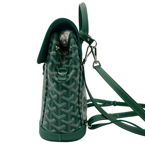 【美品】 GOYARD ゴヤール ALPIN MINI アルパンミニ バックパック グリーン キャンバス /カーフスキン 中古 USED バッグ