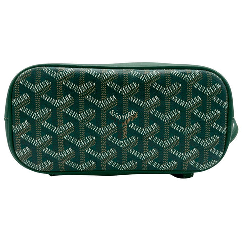 【美品】 GOYARD ゴヤール ALPIN MINI アルパンミニ バックパック グリーン キャンバス /カーフスキン 中古 USED バッグ