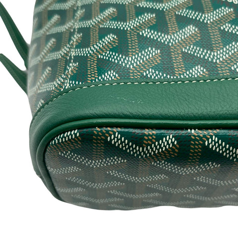 【美品】 GOYARD ゴヤール ALPIN MINI アルパンミニ バックパック グリーン キャンバス /カーフスキン 中古 USED バッグ