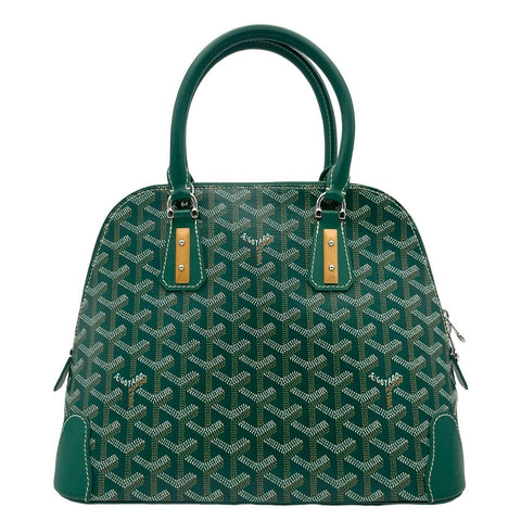 【美品】 GOYARD ゴヤール VENDOMEMINI ヴァンドームミニ ハンドバッグ グリーン キャンバス /カーフスキン 中古 NEW バッグ