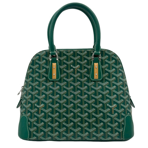 【美品】 GOYARD ゴヤール VENDOMEMINI ヴァンドームミニ ハンドバッグ グリーン キャンバス /カーフスキン 中古 NEW バッグ