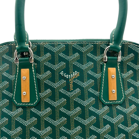 【美品】 GOYARD ゴヤール VENDOMEMINI ヴァンドームミニ ハンドバッグ グリーン キャンバス /カーフスキン 中古 NEW バッグ