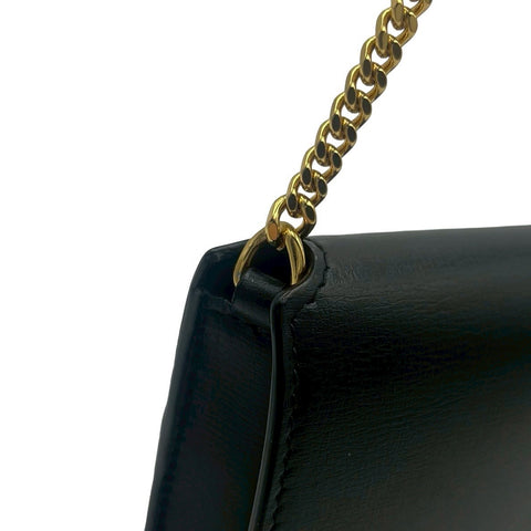 【中古】 SAINT LAURENT サンローラン CHAINSHOULDERBAG 635095 チェーンショルダーバッグ ショルダーバッグ ブラック レザー 中古 USED バッグ