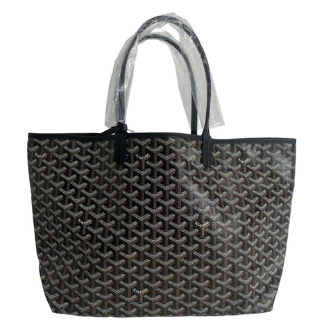 【新品未使用】 GOYARD ゴヤール Saint Louis PM サンルイPM トートバッグ ブラック PVC×レザー 新品未使用 NEW バッグ