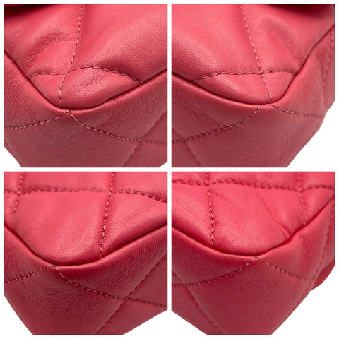 【美品】 CHANEL シャネル MINIFLAPBAG ミニフラップ ショルダーバッグ ランダム番(2021年~) ピンク ラムスキン ハート 中古 USED バッグ