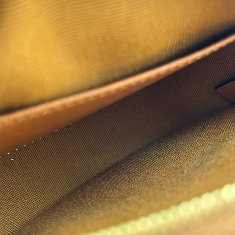 【美品】 CELINE セリーヌ TRIOMPHE ROUND PURSE ラウンドパース トリオンフ ショルダーバッグ ブラウン PVC×レザー 中古 USED バッグ