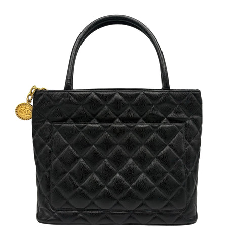 【中古】 CHANEL シャネル 復刻トート トートバッグ ブラック キャビアスキン 中古 USED バッグ