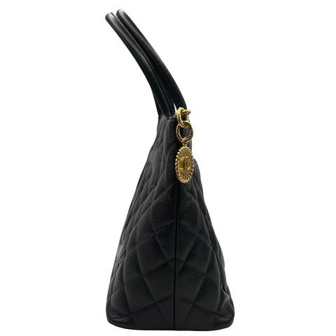 【中古】 CHANEL シャネル 復刻トート トートバッグ ブラック キャビアスキン 中古 USED バッグ