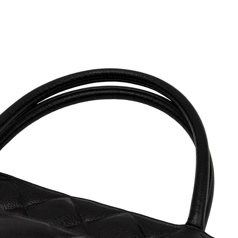 【中古】 CHANEL シャネル 復刻トート トートバッグ ブラック キャビアスキン 中古 USED バッグ