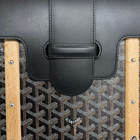 【美品】 GOYARD ゴヤール SAIGON GM サイゴンGM ハンドバッグ ブラック キャンバス & クラムシーカウハイド 中古 USED バッグ